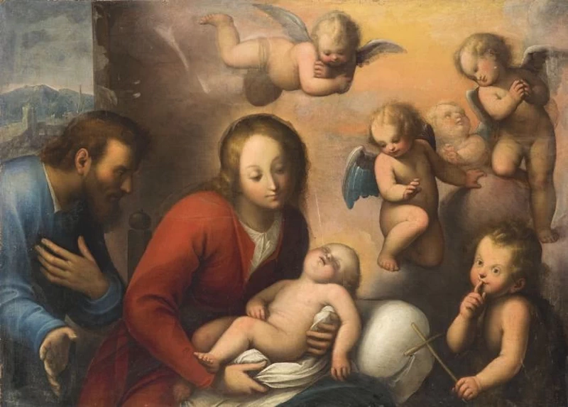 Sacra Famiglia e Giovannino